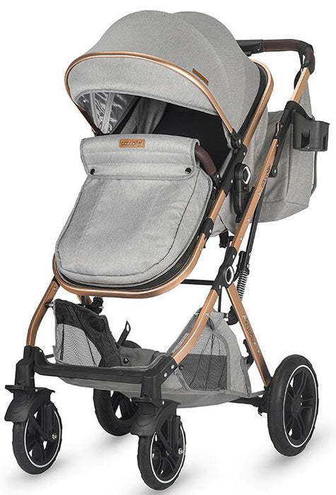 Carrinho de passeio conversã­vel 3 em 1 Cocolle Ravello Moonlit Grey