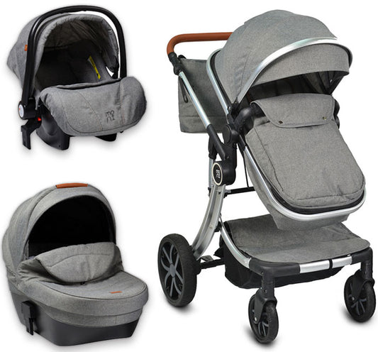 Carrinho de bebé Moni 3 in 1 Polly grey