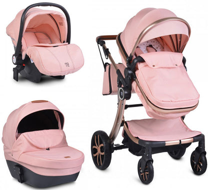Carrinho de bebé Moni 3 in 1 Polly pink