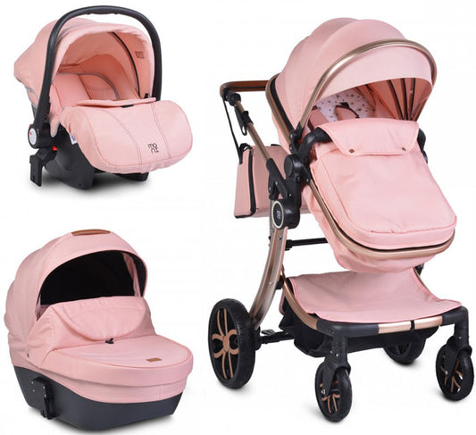 Carrinho de bebé Moni 3 in 1 Polly pink
