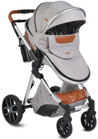 Carrinho de Bebé Trio MONI Alma Light Grey