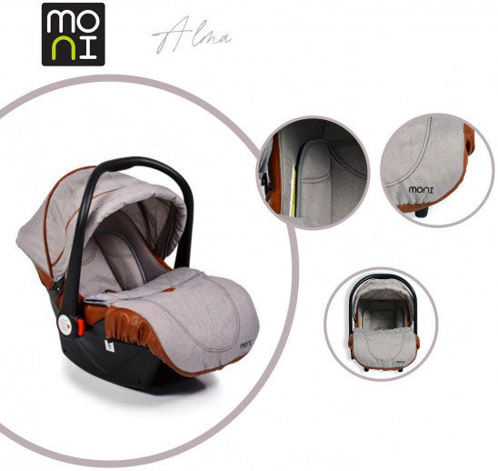 Carrinho de Bebé Trio MONI Alma Light Grey