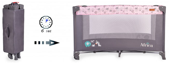 Cama de viagem Cangaroo Africa Pink