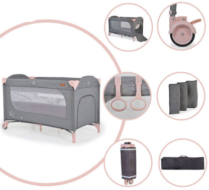 Cama de viagem Cangaroo Skyglow 2 Pink