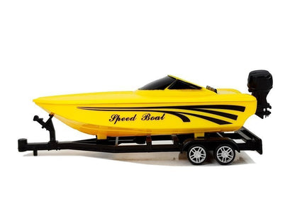 Autocaravana com barco amarelo fricção 1:48