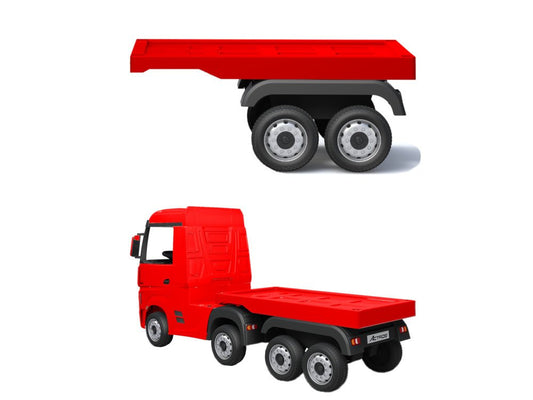 Camião Mercedes Scania Actros HL358 vermelho com semi-reboque
