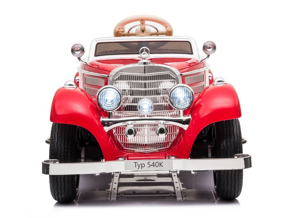 Carro elétrico Mercedes 540K vermelho