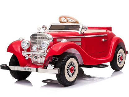 Carro elétrico Mercedes 540K vermelho