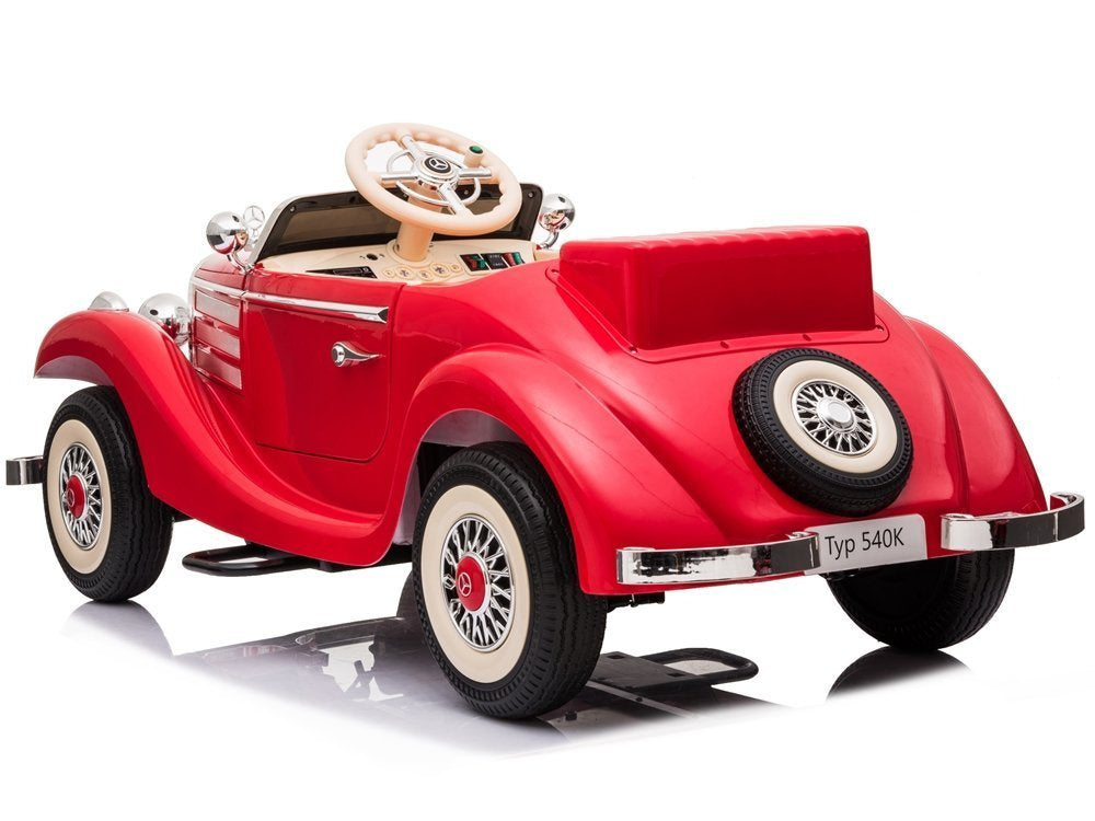Carro elétrico Mercedes 540K vermelho