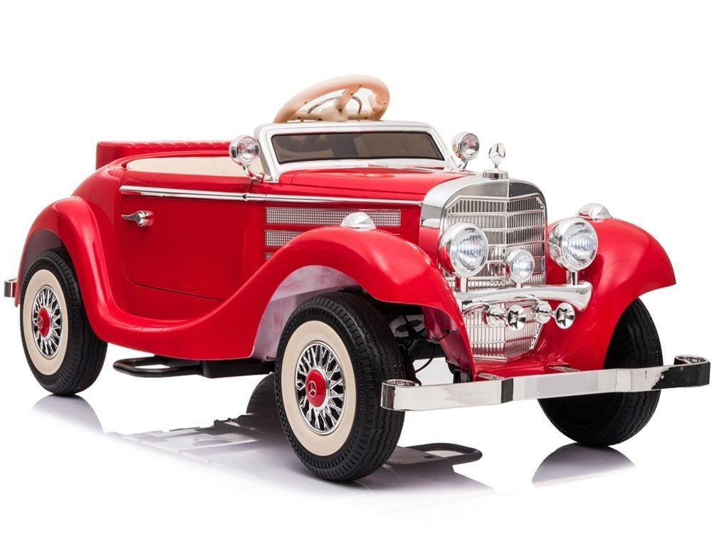 Carro elétrico Mercedes 540K vermelho