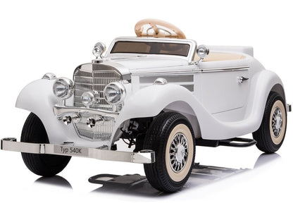 Carro elétrico Mercedes 540K branco