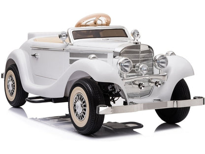 Carro elétrico Mercedes 540K branco