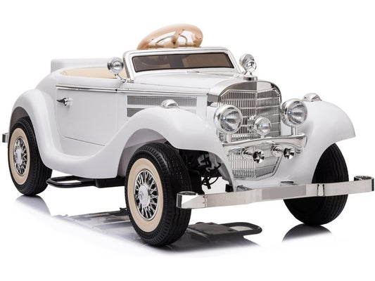 Carro elétrico Mercedes 540K branco