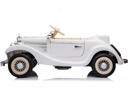 Carro elétrico Mercedes 540K branco