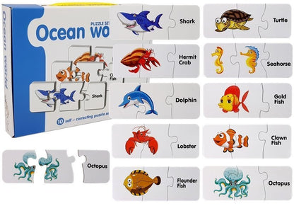 Puzzle educativo oceanos 10 ligações