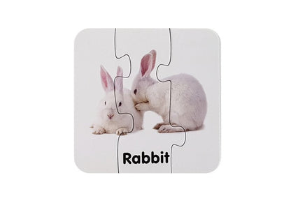 Puzzle educativo animais selvagens inglês 10 ligações