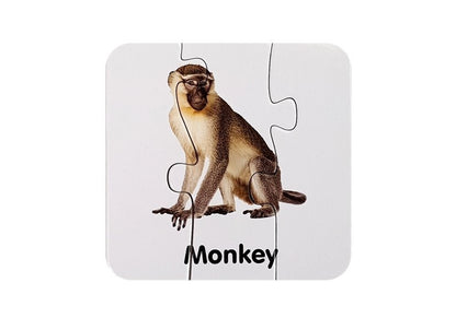 Puzzle educativo animais selvagens inglês 10 ligações