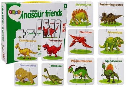 Puzzle educativo dinossauros inglês 10 ligações