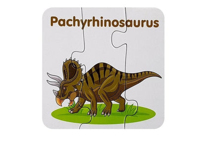 Puzzle educativo dinossauros inglês 10 ligações