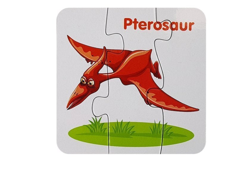 Puzzle educativo dinossauros inglês 10 ligações
