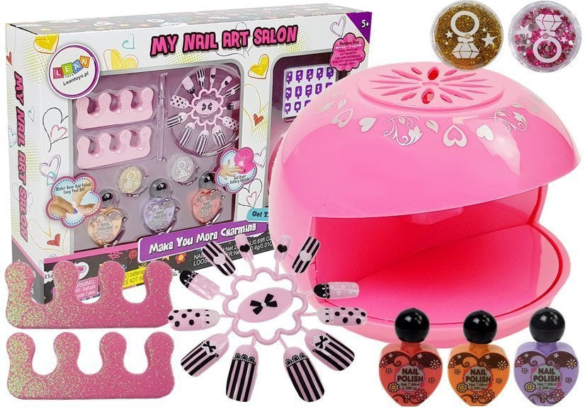 Kit criação secador unhas glitter
