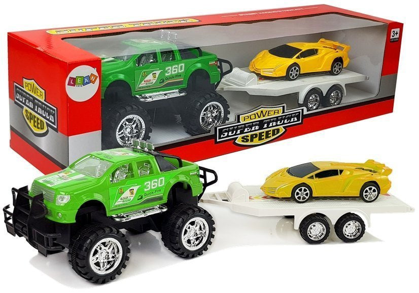 Conjunto veículos carros desportivos amarelo off-road verde fricção