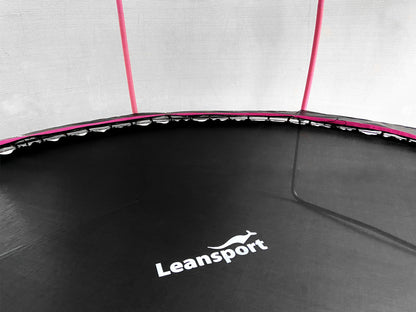 Trampolim LEAN Sport Max 12ft Rosa 366 cm com Rede de Segurança