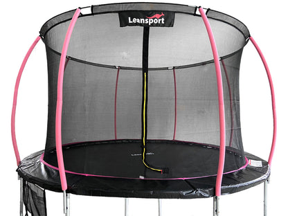 Trampolim LEAN Sport Max 12ft Rosa 366 cm com Rede de Segurança