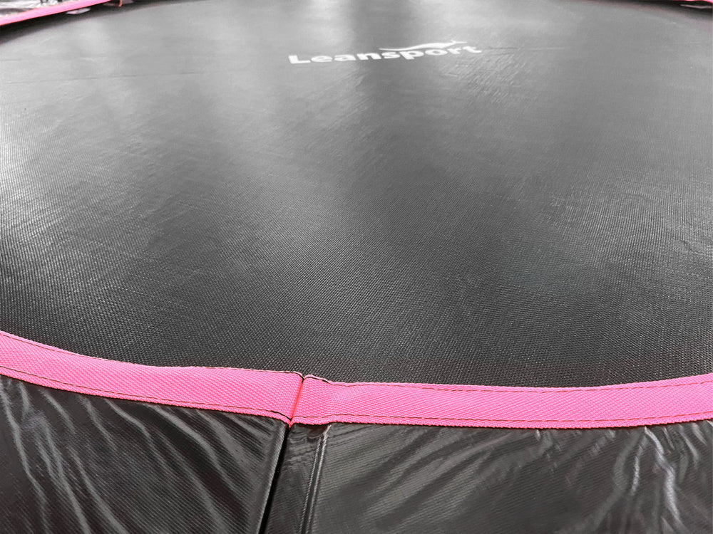 Trampolim LEAN Sport Max 14ft Rosa 426 cm com Rede de Segurança