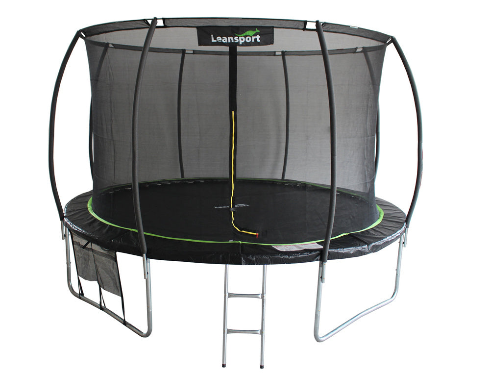 Trampolim LEAN Sport Max 14ft preto verde
