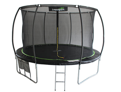 Trampolim LEAN Sport Max 14ft preto verde