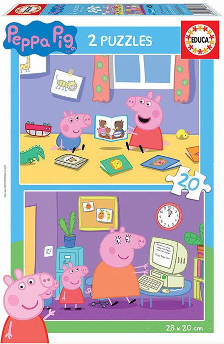 2x Puzzle 20 Peppa Pig