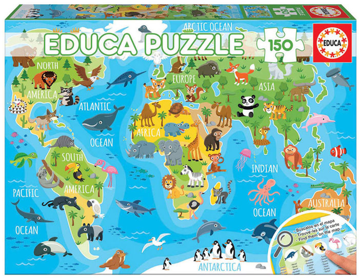 Educa 150 Mapa Mundo Animais