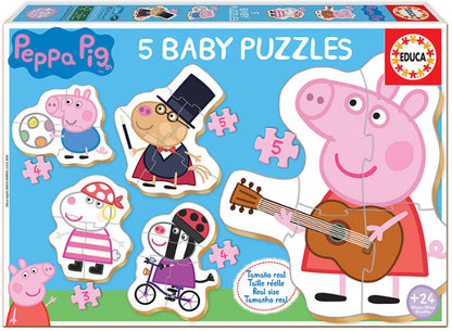 5 Baby Puzzles Peppa Pig 2