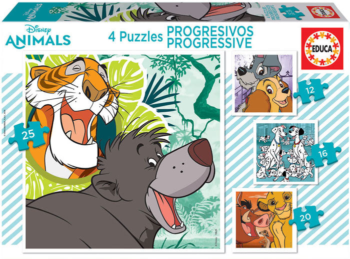 4x Puzzle Progressivo Disney