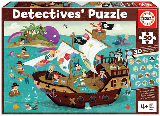 Detetive Puzzles 50 Peças Barco