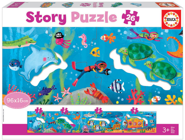 Story Puzzles 26 Peças Mundo Submarino