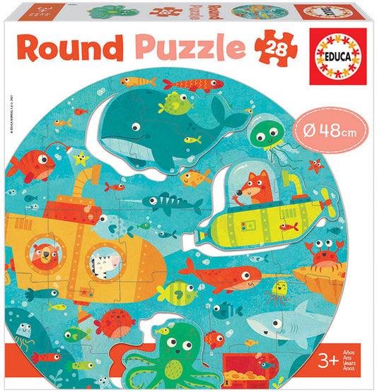 Round Puzzle 28 Peças No Fundo do Mar