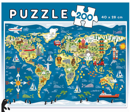 Puzzle Junior 200 Mapa-Múndi