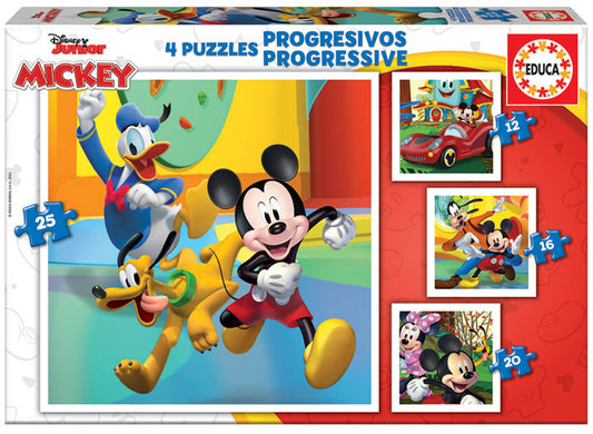 4x Puzzles Progressivos Mickey & Friends 12-25