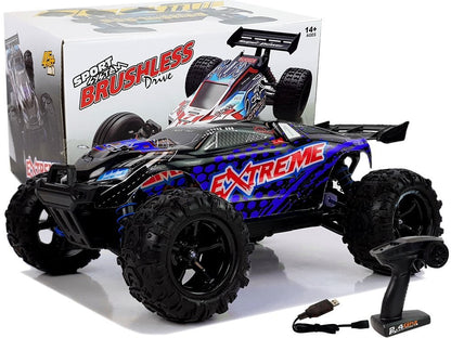 Carro de rally telecomandado ENOZE 9302E azul 1:18 45 km/h