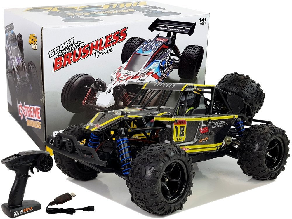 Buggy todo-o-terreno telecomandado ENOZE 9303E amarelo 1:18 45 km/h