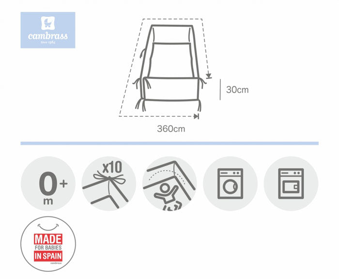 CAMBRASS - PROTETOR 360 360x30 CM SMOOTH E CINZA