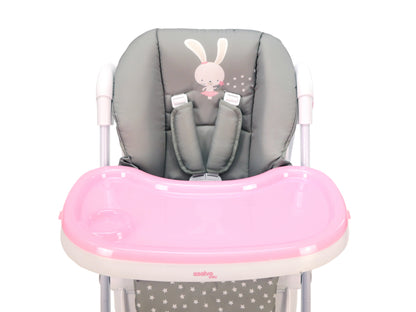 Cadeira da papa Asalvo Chef Baby Rabbit Pink