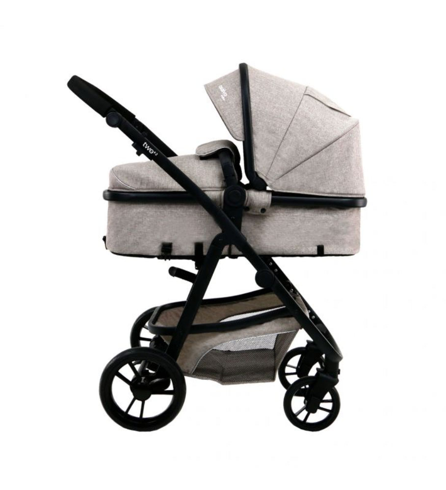Carrinho de bebé 3 em 1 Asalvo Two + 2 Beige