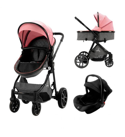 Carrinho de bebé 3 em 1 Asalvo Sidney 2 Pink