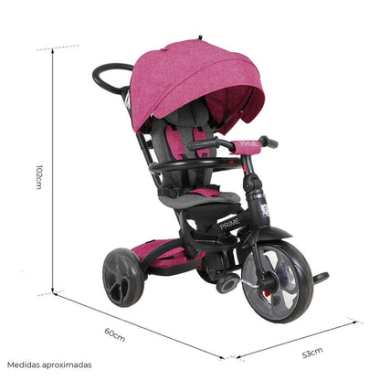 Triciclo evolutivo Qplay Prime Pink