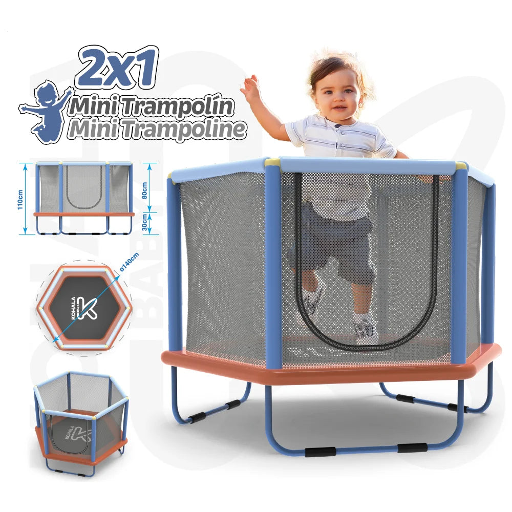 Mini Trampolim infantil 140 x 110 cm Kohala Baby