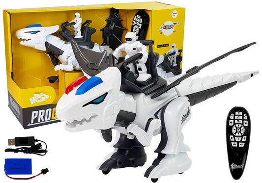 Robot dinossauro Tiranossauro K18 telecomandado programável branco