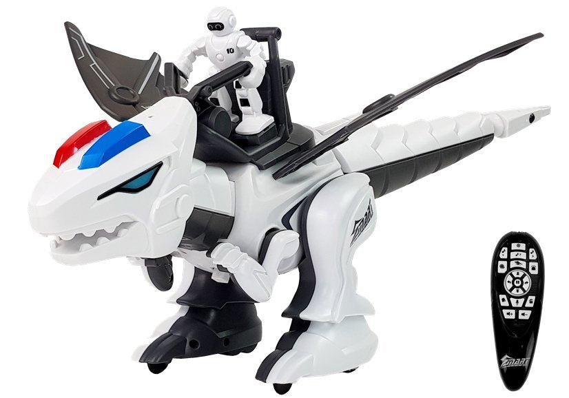 Robot dinossauro Tiranossauro K18 telecomandado programável branco